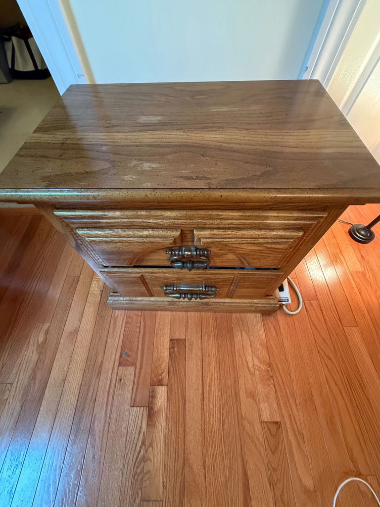 Wooden Two-Drawer Nightstand - image 1 of 4