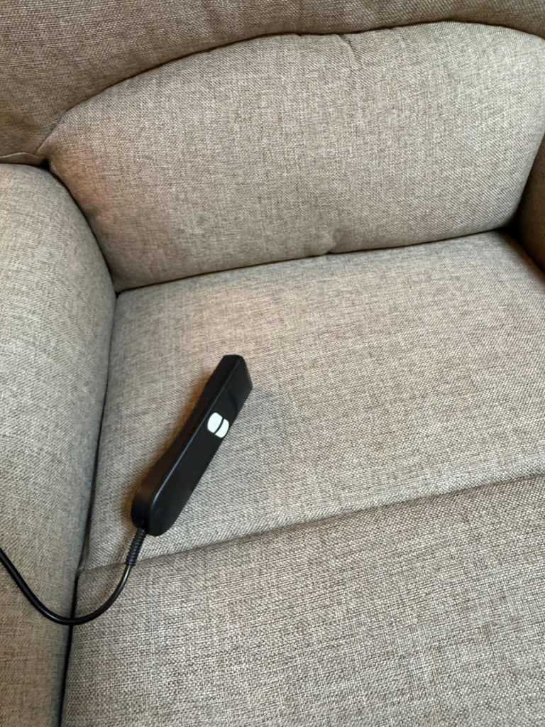 Gray Upholstered Power Recliner Chair - image 3 of 3