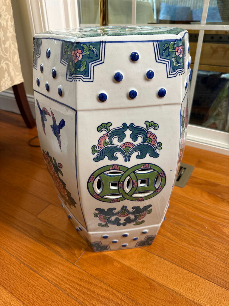 Decorative Ceramic Garden Stool - image 1 of 2