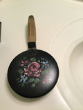 Framed Floral Print and Decorative Painted Pan - thumbnail 4 of 4