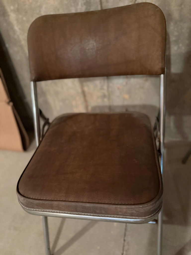 Set of Two Brown Folding Chairs - image 2 of 3