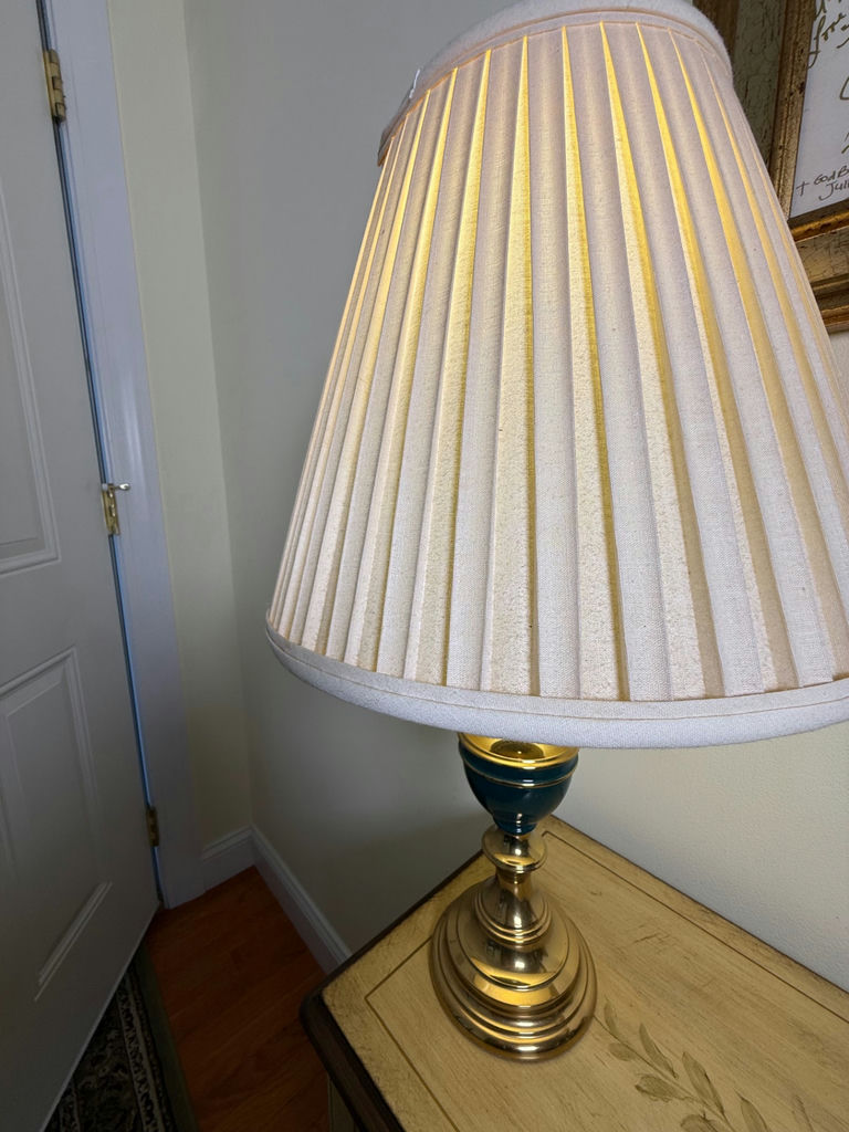 Table Lamp with Pleated Shade - image 2 of 4