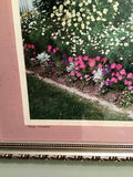 Framed Floral Print and Decorative Painted Pan - thumbnail 3 of 4
