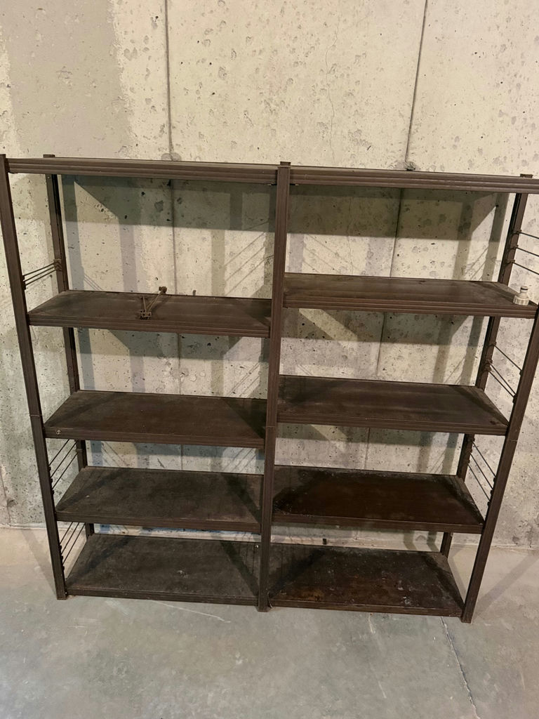 Two Dark metal Shelving Units - image 1 of 2