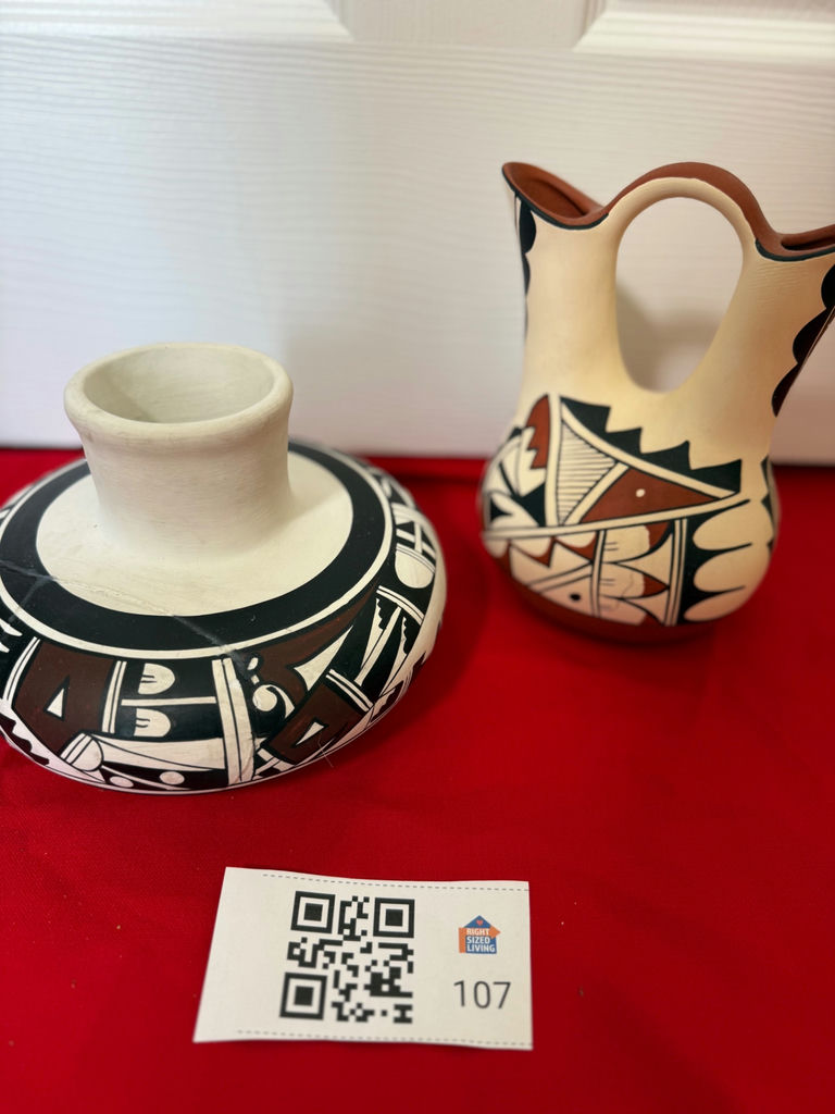 Two Southwestern Style Ceramic Pottery Vessels - image 1 of 6