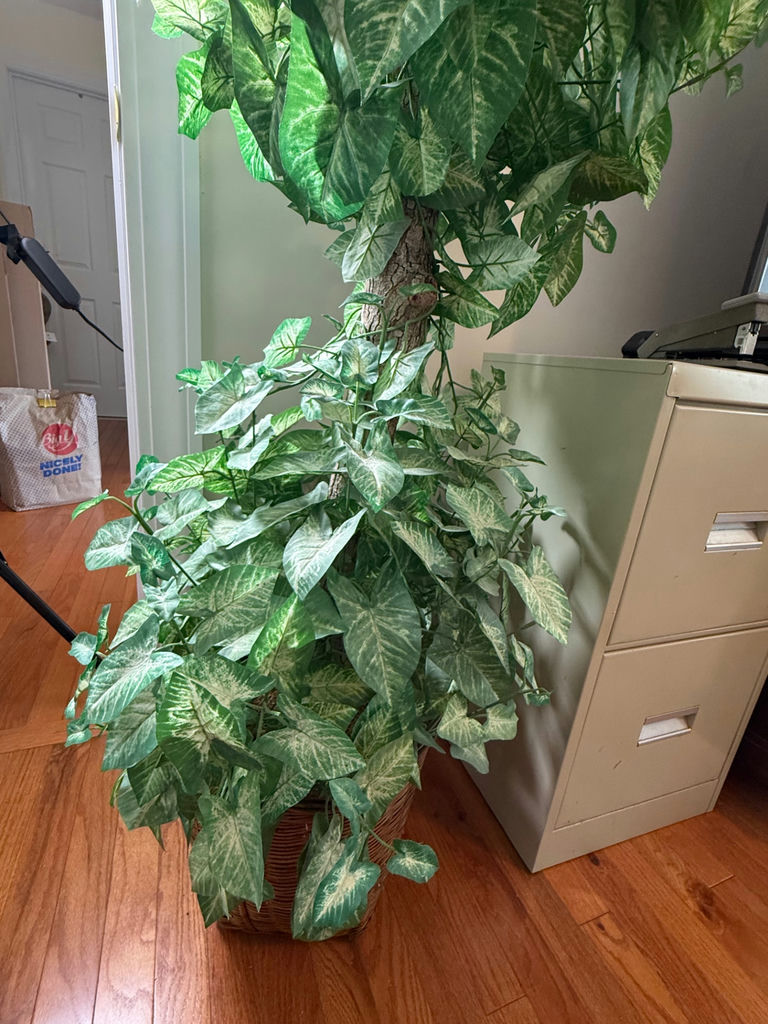 Artificial Potted Tree with Variegated Green Leaves - image 2 of 3