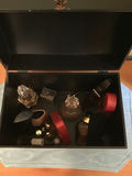 Small Decorative Floral Storage Chest with assorted women’s colognes  - thumbnail 2 of 2