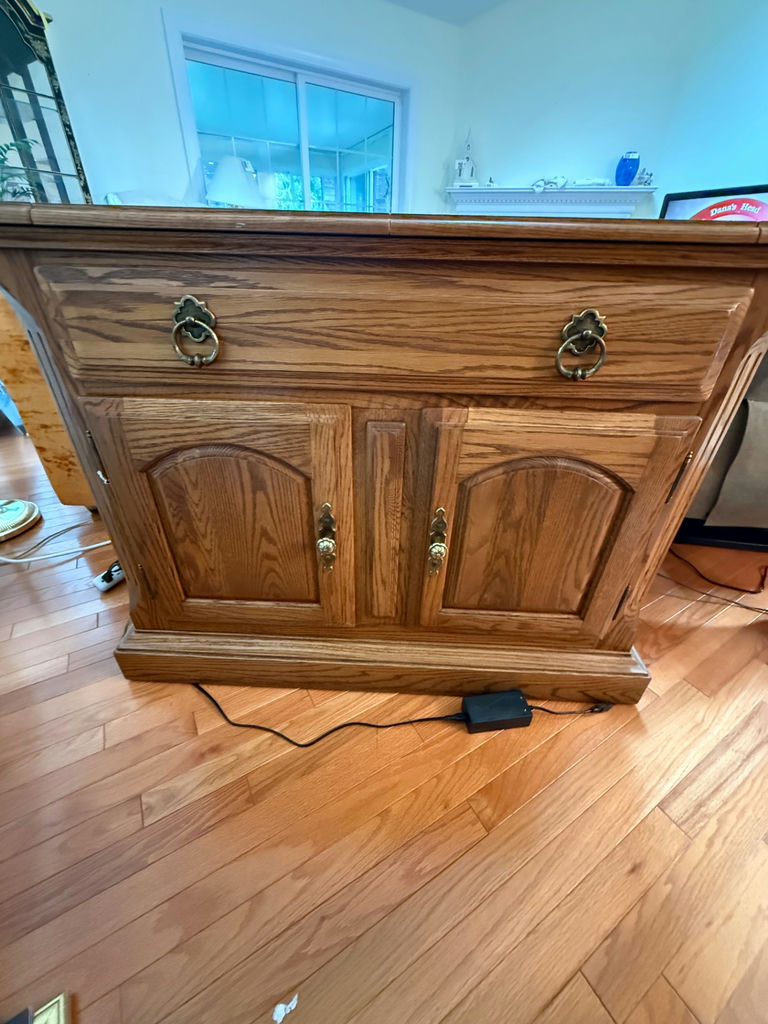 Oak Cabinet with Drop-Leaf Top - image 3 of 5