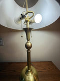Brass Table Lamp with Pleated Shade - thumbnail 2 of 4