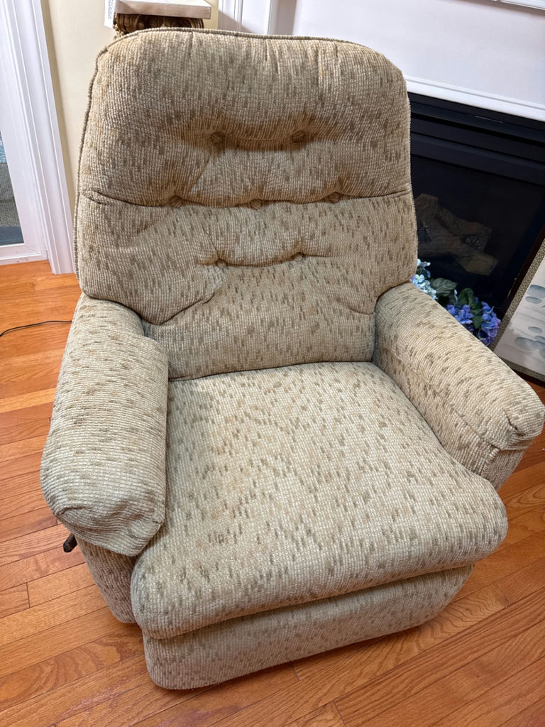 Beige Upholstered Recliner Chair - image 1 of 2