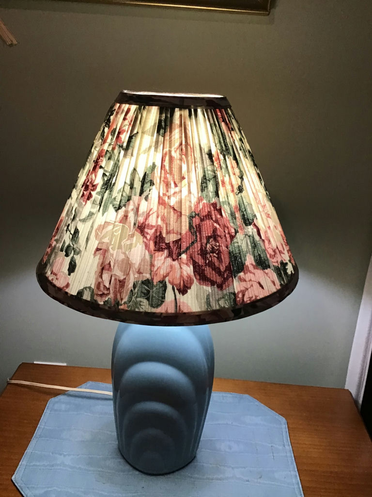 Table Lamp and Floral Arrangement in Vase - image 1 of 3