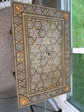 Decorative Inlaid Wood Side Table - thumbnail 3 of 3