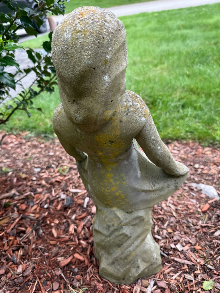 Concrete Girl Garden Statue - image 1 of 2