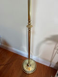 Brass Floor Lamp with Frosted Glass Shade - thumbnail 3 of 3