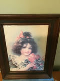Framed Portrait Print and Decorative Floral Tiles - thumbnail 4 of 4