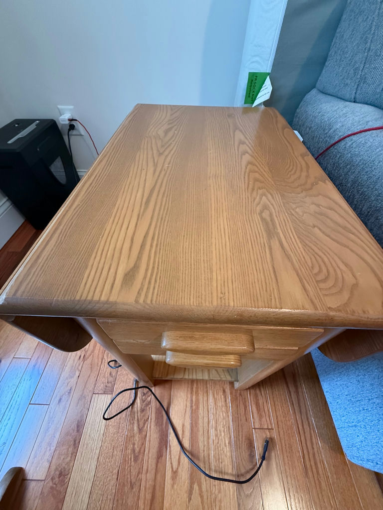 Wooden Side Table with Drop Leaf and Drawer - image 2 of 3