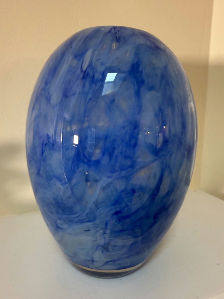 Blue Swirl Glass Vase - image 3 of 3