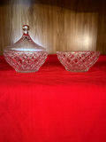 Cut Glass Covered Dish and Bowl - thumbnail 1 of 2