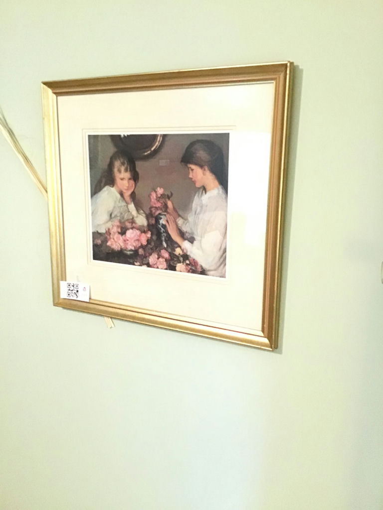 Framed Print of Two Women With Flowers - image 2 of 3
