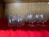 Set of Etched Glass Tumblers and Stemmed Glasses - thumbnail 1 of 2