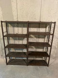 Two Dark metal Shelving Units - thumbnail 2 of 2