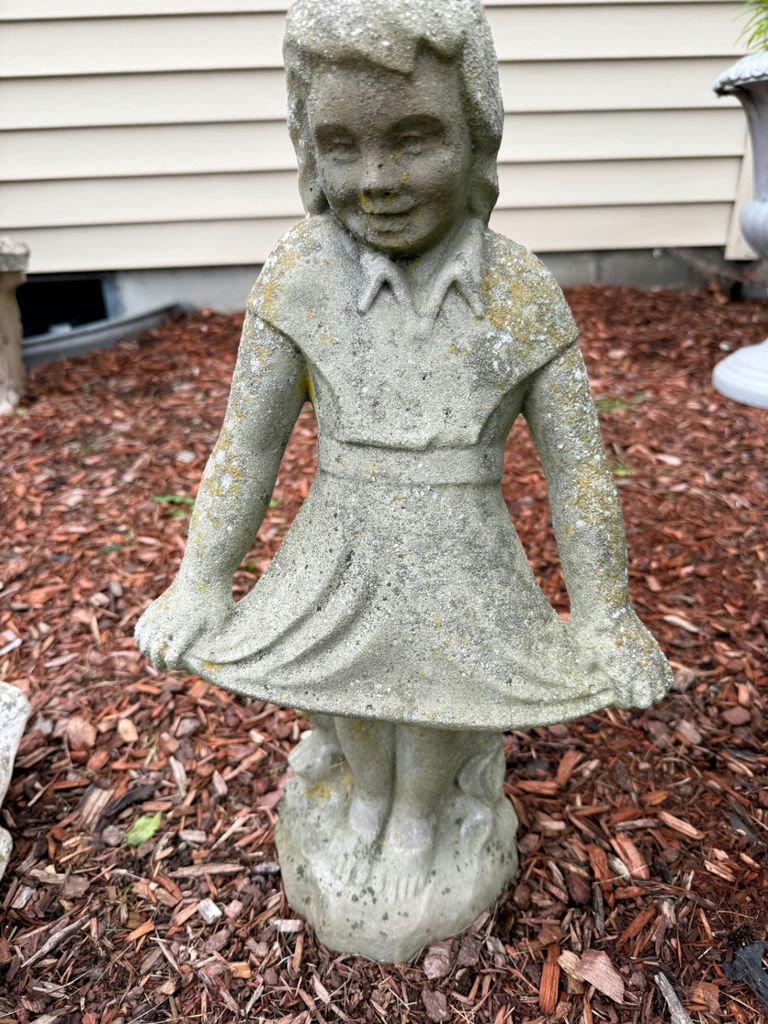 Concrete Girl Garden Statue - image 2 of 2