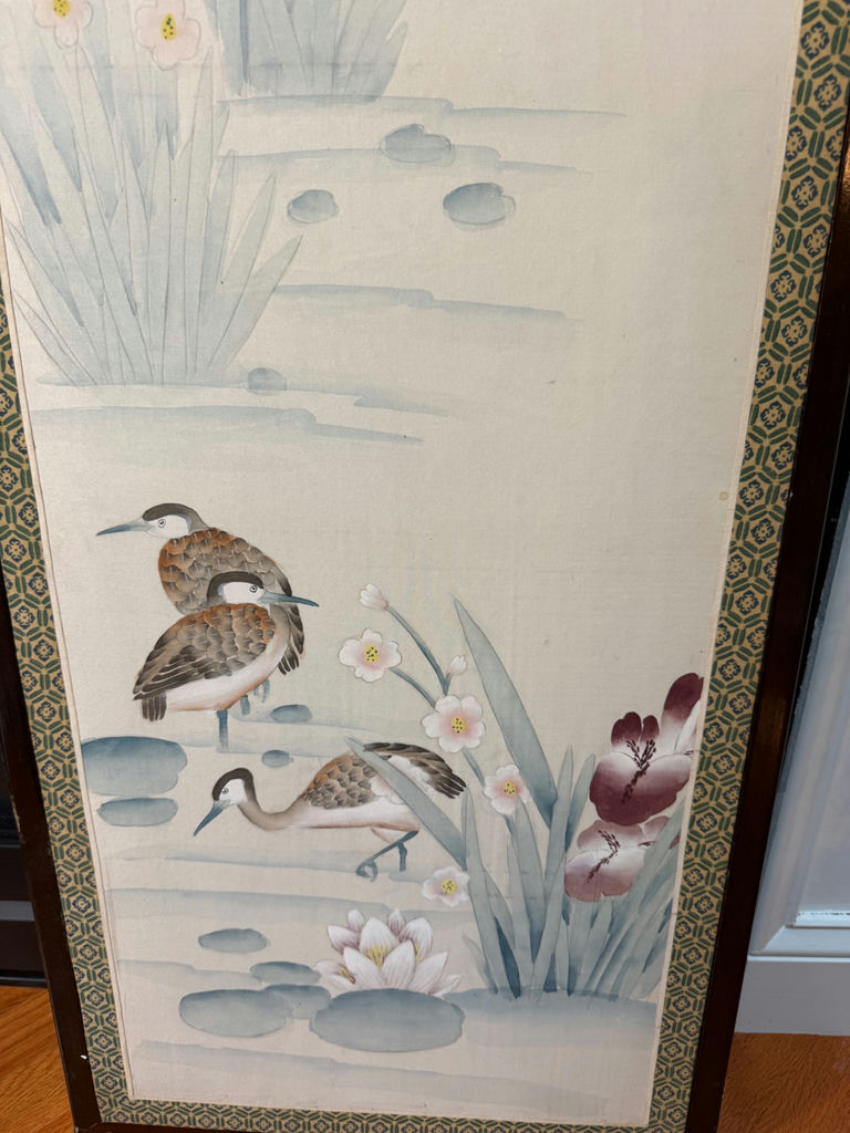 Framed Bird and Floral Asian-Style Artwork - image 4 of 4