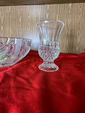 Clear Glass Decorative Bowl and Pedestal Vase - thumbnail 2 of 4
