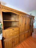 Large Oak Wall Unit Entertainment Center - thumbnail 1 of 4