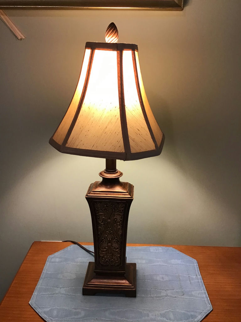  Two Decorative Table Lamps with Fabric Shade - image 1 of 2