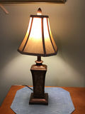 Two Decorative Table Lamps with Fabric Shade - thumbnail 1 of 2