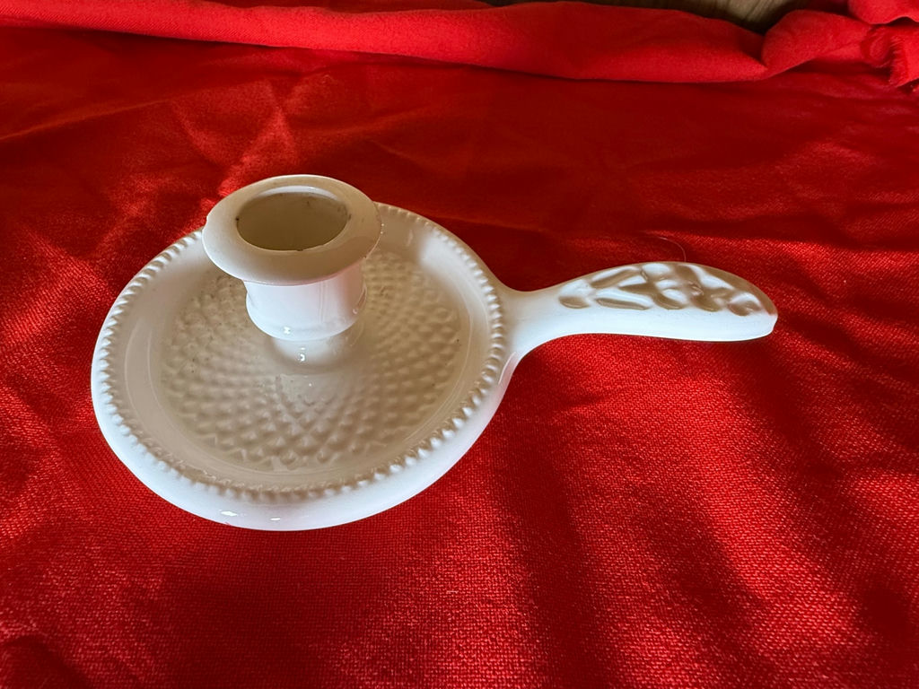 Ceramic Decorative Bowl and White Glass Candle Holder - image 4 of 5