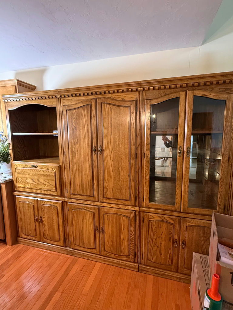 Large Oak Wall Unit Entertainment Center - image 3 of 4