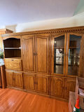 Large Oak Wall Unit Entertainment Center - thumbnail 3 of 4