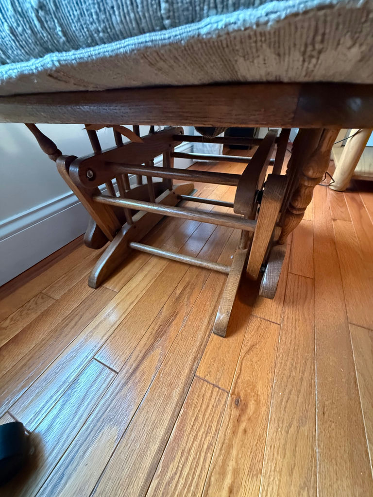 Wooden Glider Rocking Chair - image 3 of 4