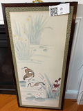 Framed Bird and Floral Asian-Style Artwork - thumbnail 1 of 4