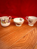 Clarence Bone China Floral Creamer, Bowl, and Cup - thumbnail 1 of 4