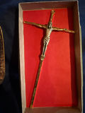 Angel-themed decorative plate, crucifix in box, and German-inscribed porcelain tray - thumbnail 3 of 4