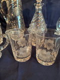 Crystal glassware set with etched floral patterns - thumbnail 6 of 6
