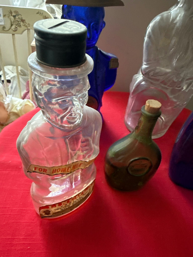 Assorted vintage glass liquor decanters and bottles - image 4 of 4