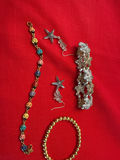 Multicolor Bead Necklace, Starfish Earrings, Nautical Charm Bracelet, and Gold Bead Bracelet - thumbnail 2 of 2