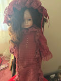 Victoria Ashlea Limited Edition porcelain doll in pink Victorian dress - thumbnail 1 of 4