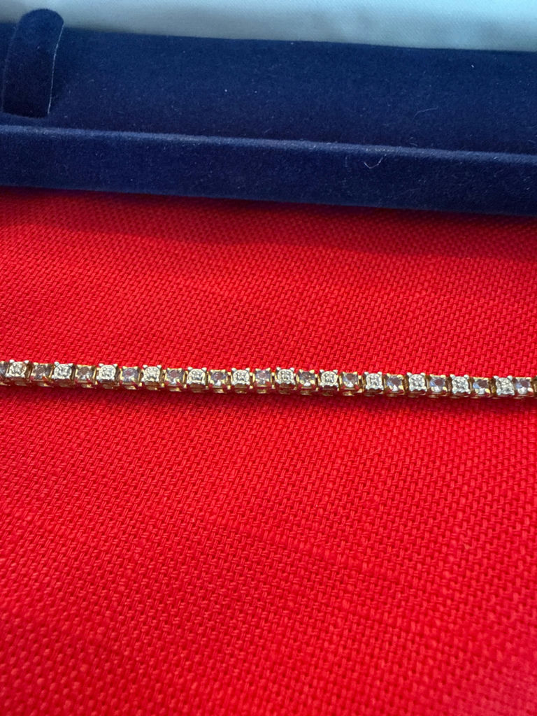 Tanzanite Diamond Tennis Bracelet - image 2 of 2