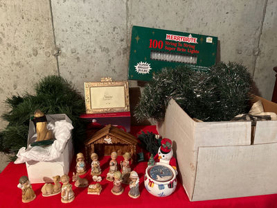 Christmas Nativity Figures and Holiday Decor - Image 1 of 3
