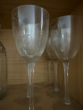 Etched Crystal Wine glasses and glass bottle - thumbnail 2 of 2