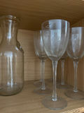 Etched Crystal Wine glasses and glass bottle - thumbnail 1 of 2