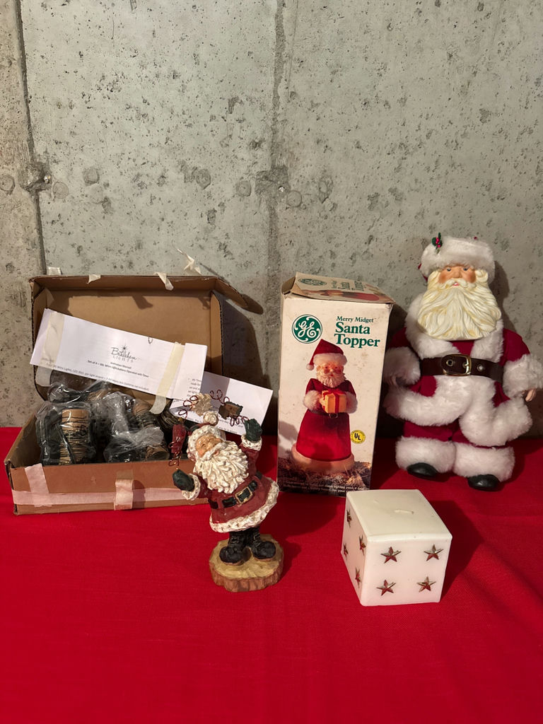 Christmas Santa decorations and lights - image 1 of 5