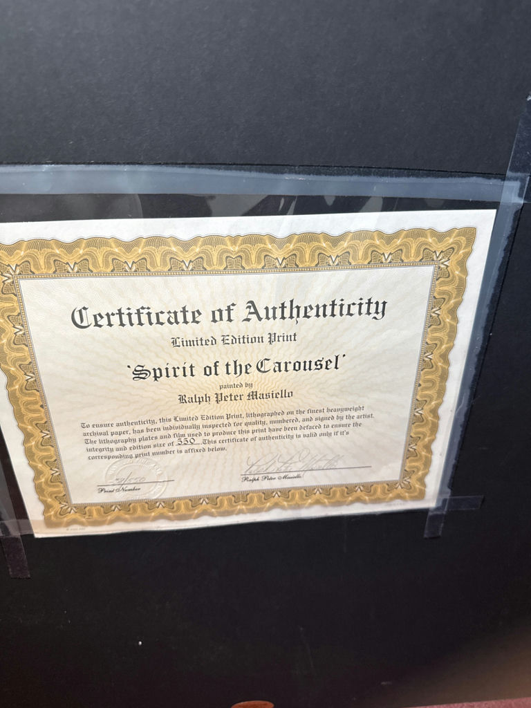 Limited Edition Framed Carousel Horse Print - image 3 of 3