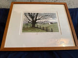 Carol Collette - Framed landscape art print with large tree and fence - thumbnail 1 of 3