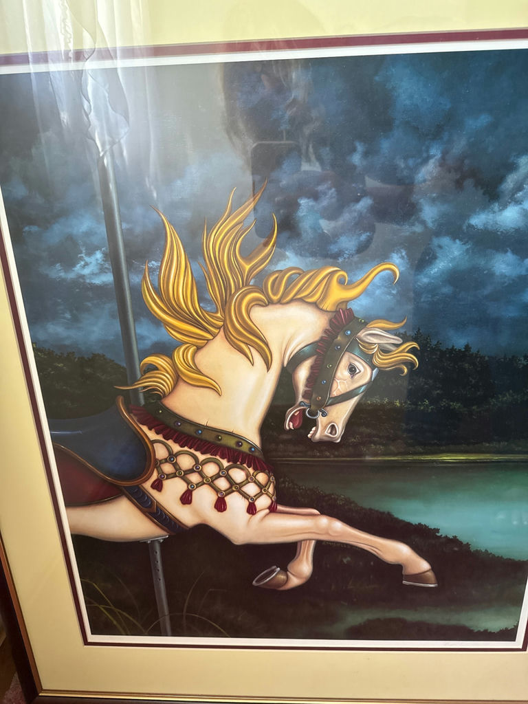 Limited Edition Framed Carousel Horse Print - image 2 of 3